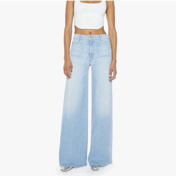 New $268 Mother Patch Pocket Undercover Sneak Jeans Friendly Reminder 28 NWT - Picture 2 of 10